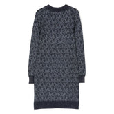 Monogram Pattern Knit Dress